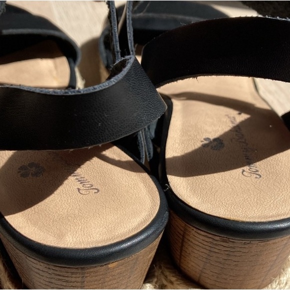 Tommy Bahama 8.5 Jona Espadrilles Wedge Sandals, Black and brown, women’s 8 1/2 - Picture 5 of 11